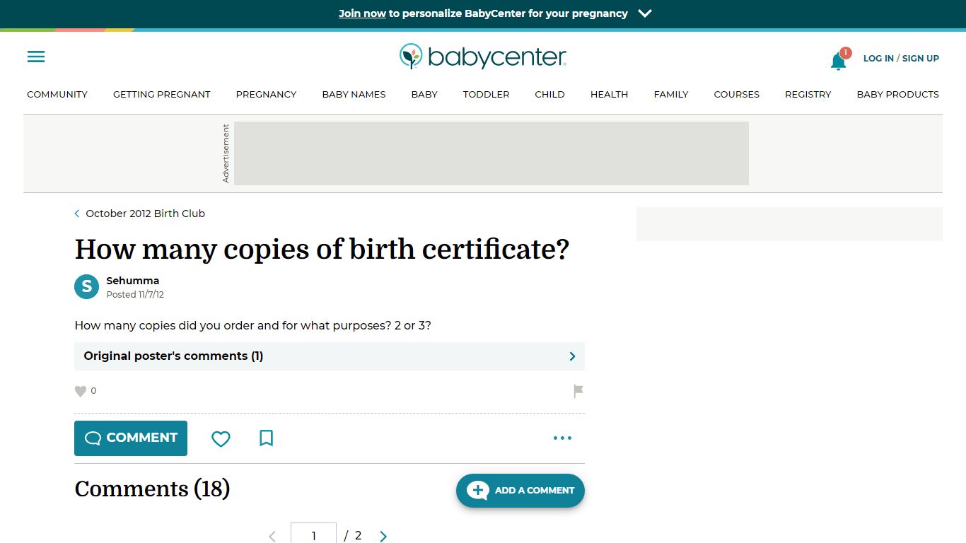 How many copies of birth certificate? | BabyCenter