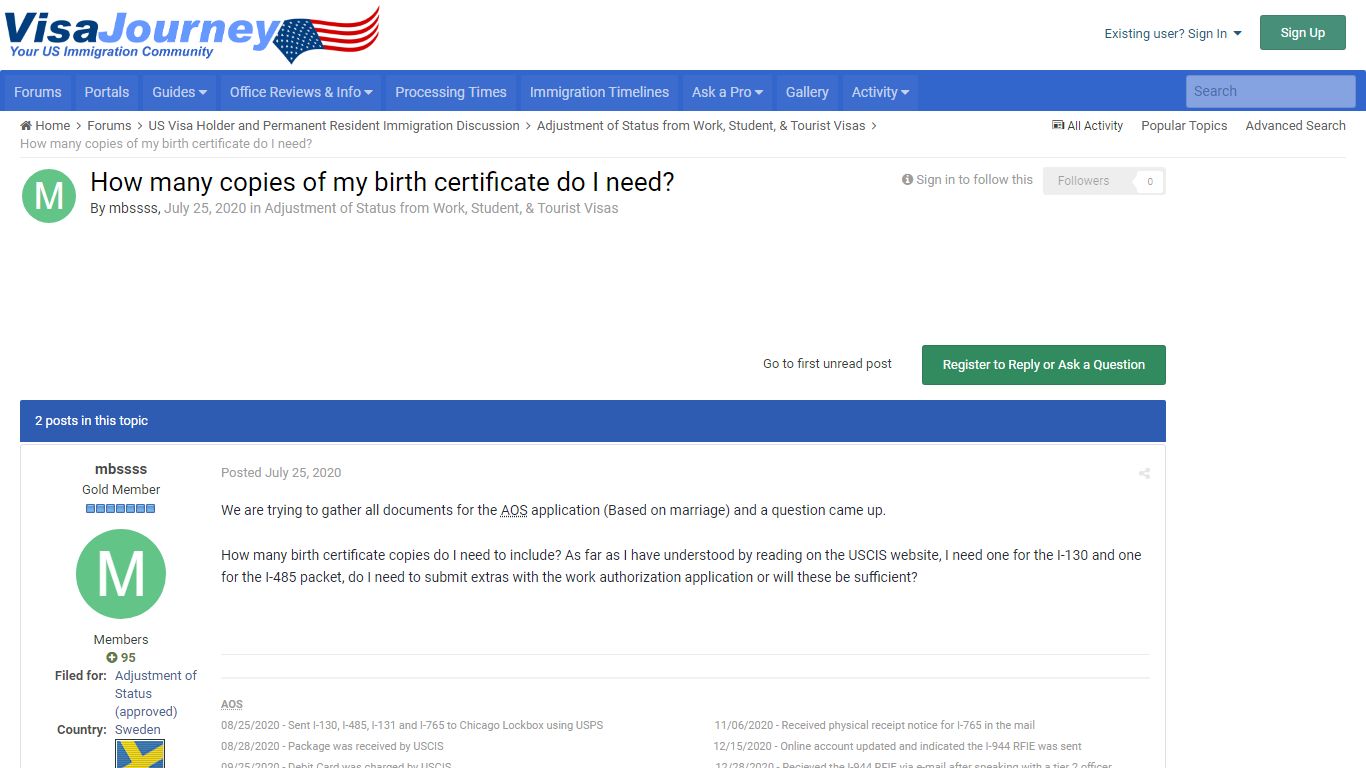 How many copies of my birth certificate do I need? - VisaJourney